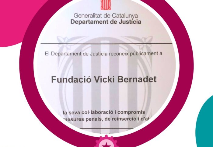 Reconeixement del Departament de Justícia a la Fundació Vicki Bernadet